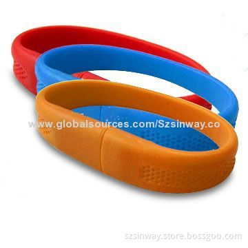 Wristband USB Disks, 2GB Memory Capacity, Suitable for Promotional Gifts